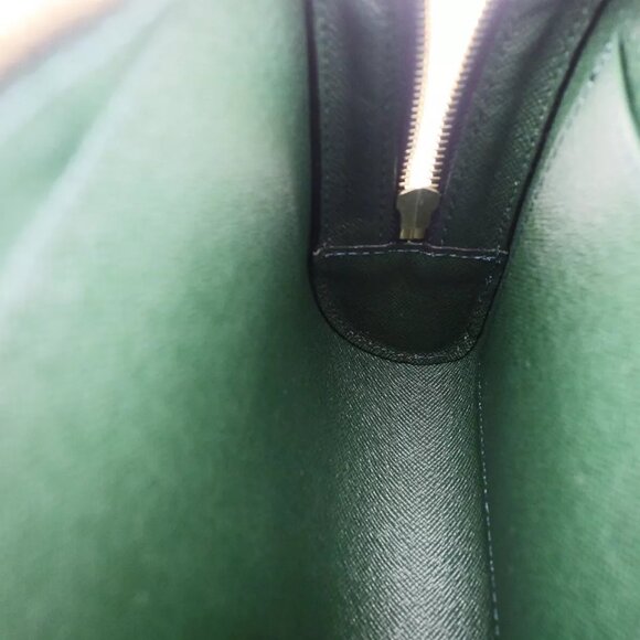 LOUIS VUITTON LV Logo Baikal Clutch Hand Bag Taiga Leather Epicea - Picture 14 of 16